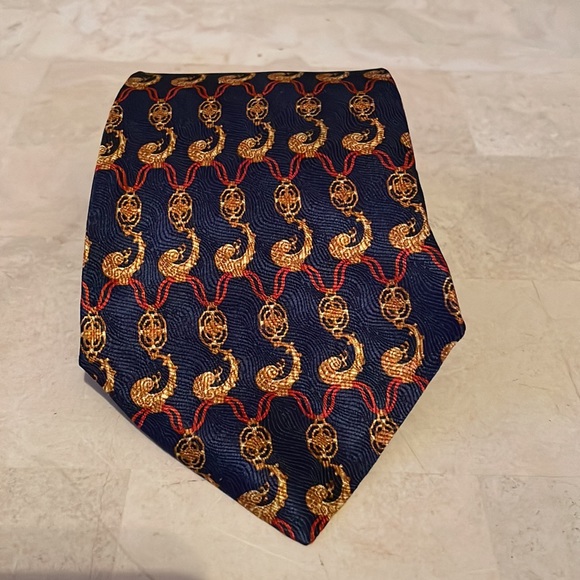 Dormeuil Tie, Multicolors: Blue, Red & Brown/Tan - Picture 3 of 7